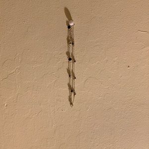 Silver necklace w/black rhinestones LABORDAY SALE